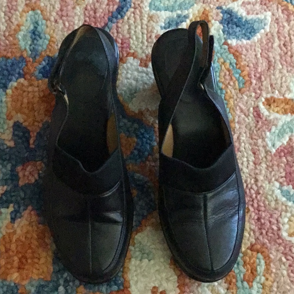 Easy Spirit Black Leather Shoes Size 7 Career